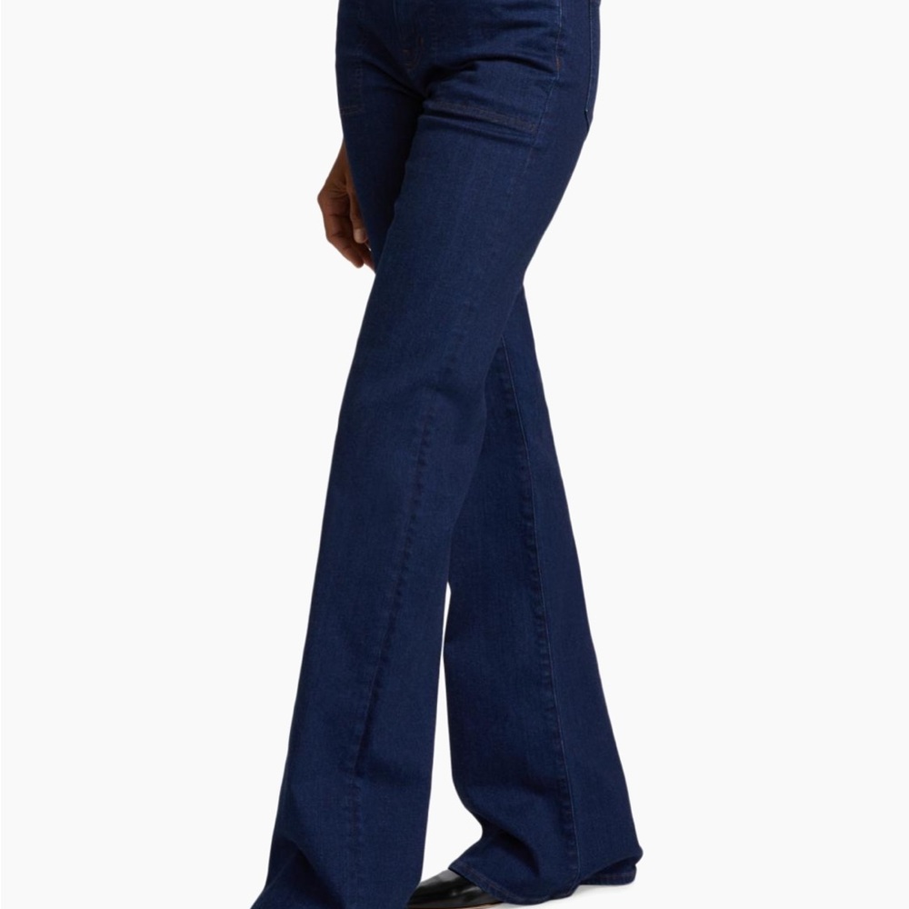 Veronica Beard Crosbie Denim Wide-Leg Jeans Indigo Rinse Size 27 like new - Picture 7 of 13